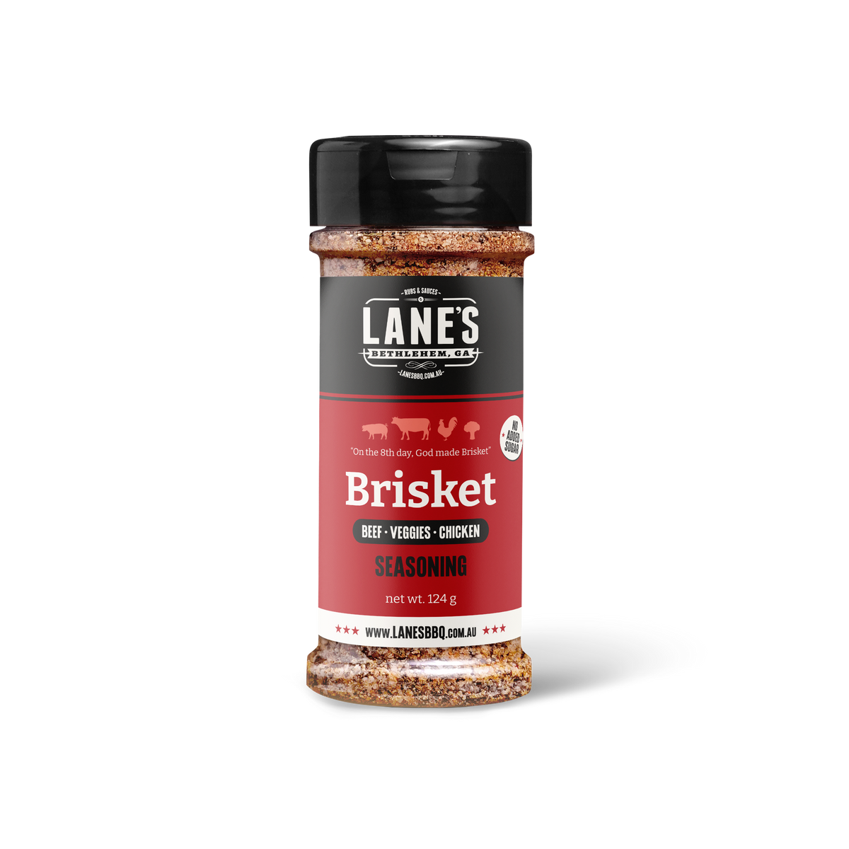 Lane's BBQ Brisket Rub Small 124 g shaker bottle