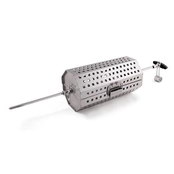 Metal spiral griller on a white background