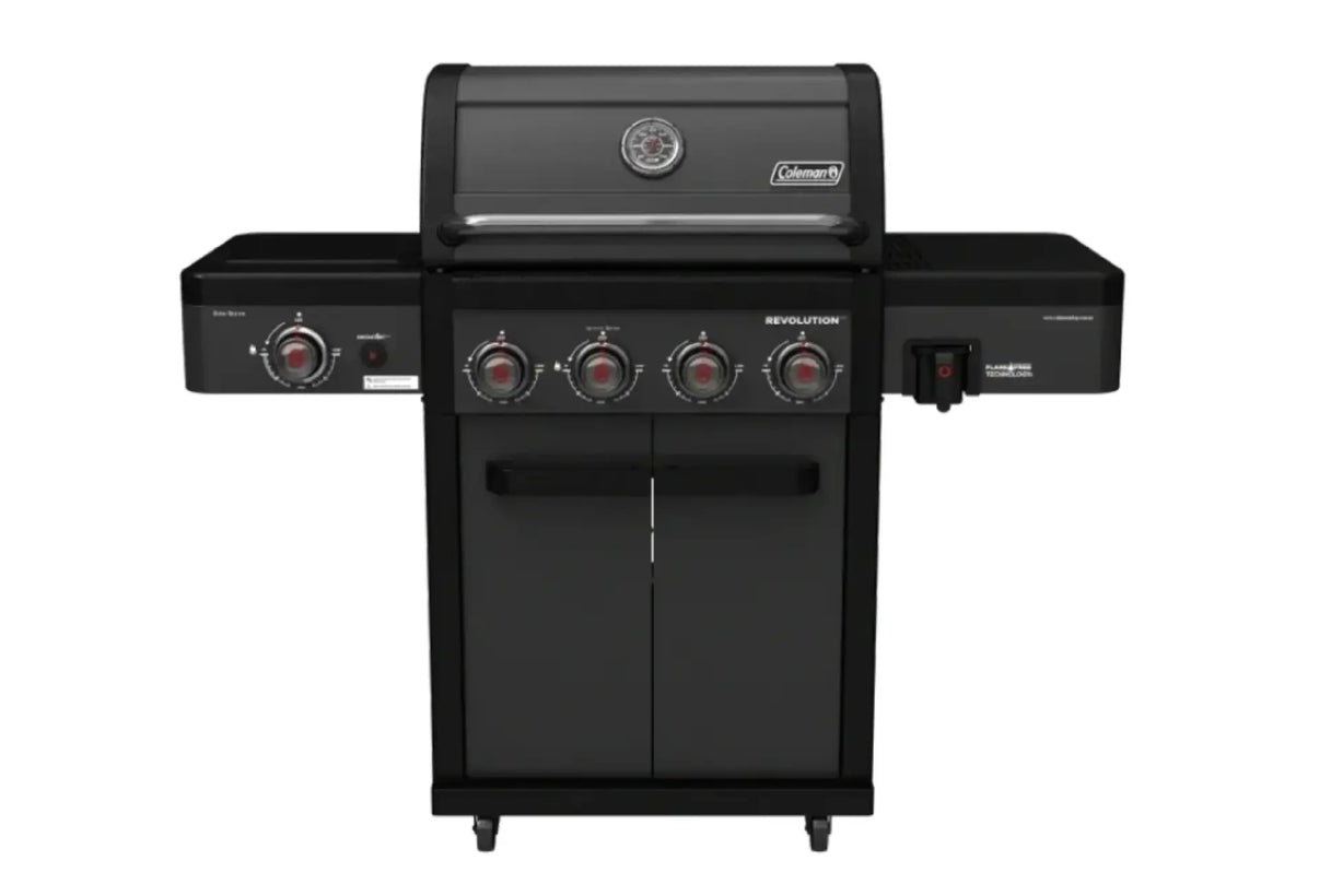 Coleman Revolution 4 Burner BBQ with Side Burner Black Matte