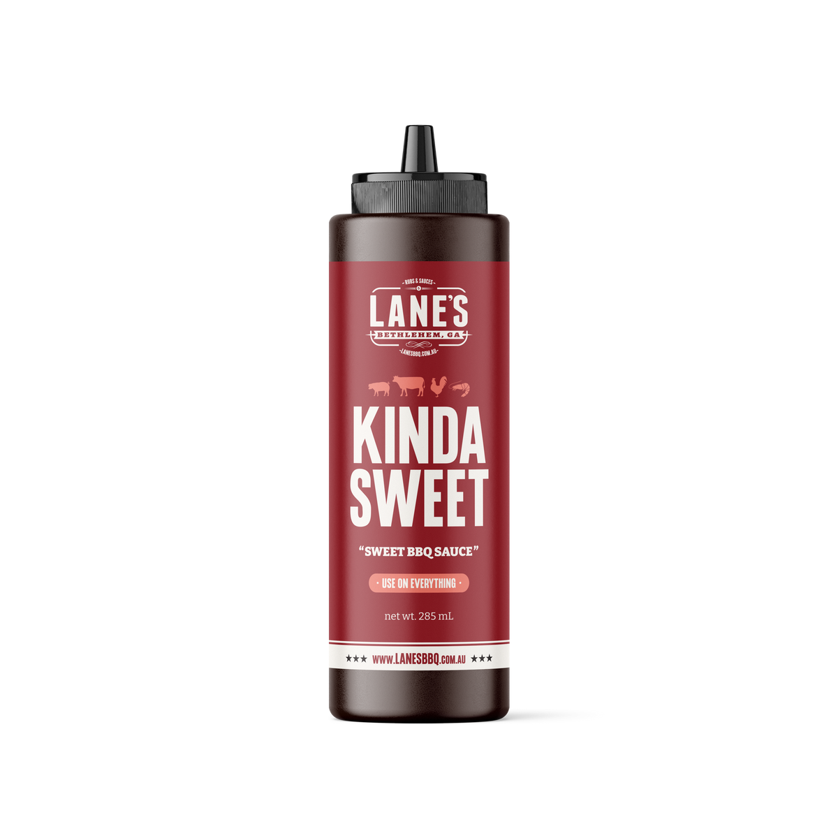 Lane's BBQ Kinda Sweet Sauce Small 285 mL squeezy bottle