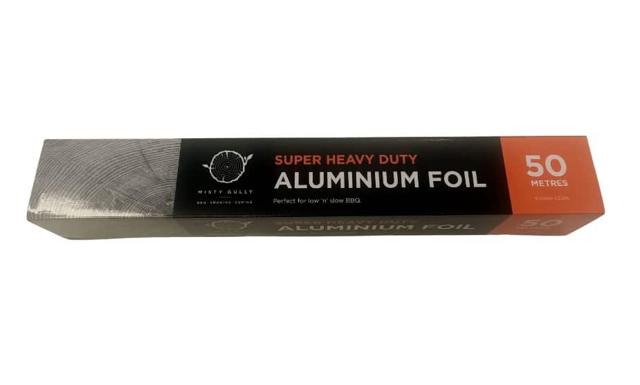 Box of super heavy duty aluminium foil with a white background