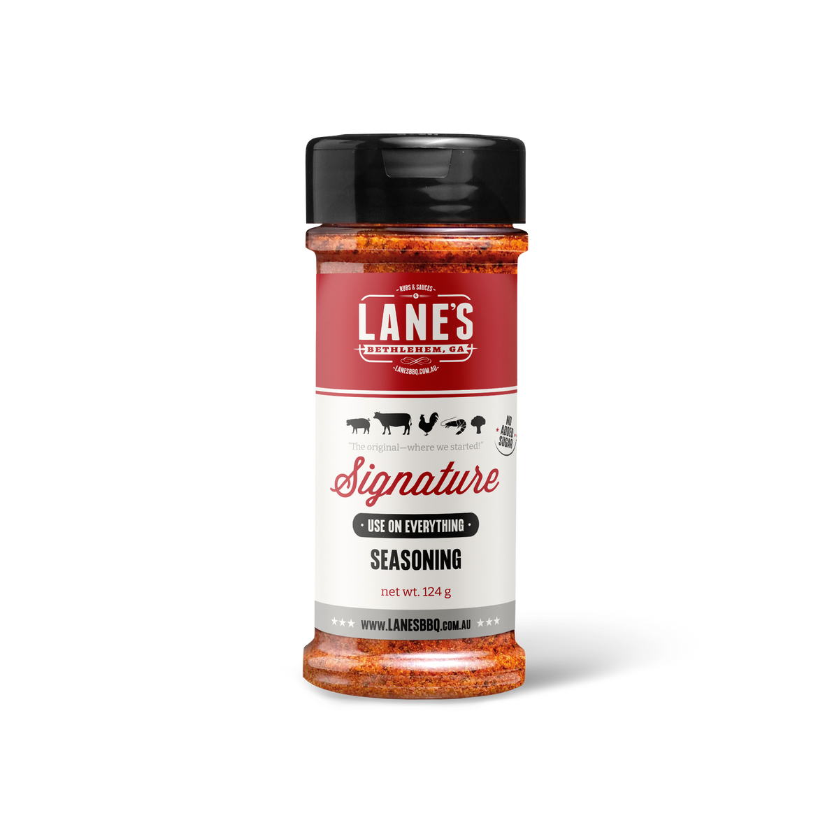 Lane's BBQ Signature Rub Small 124 g shaker bottle