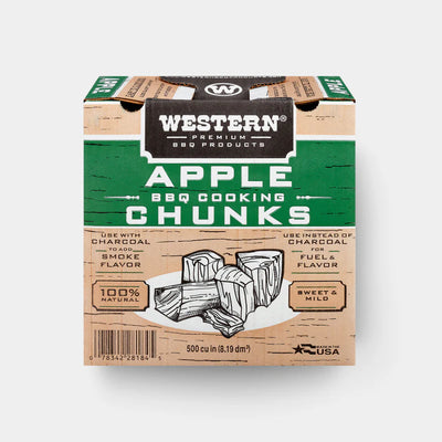 Western Premium Apple Wood BBQ Chunks