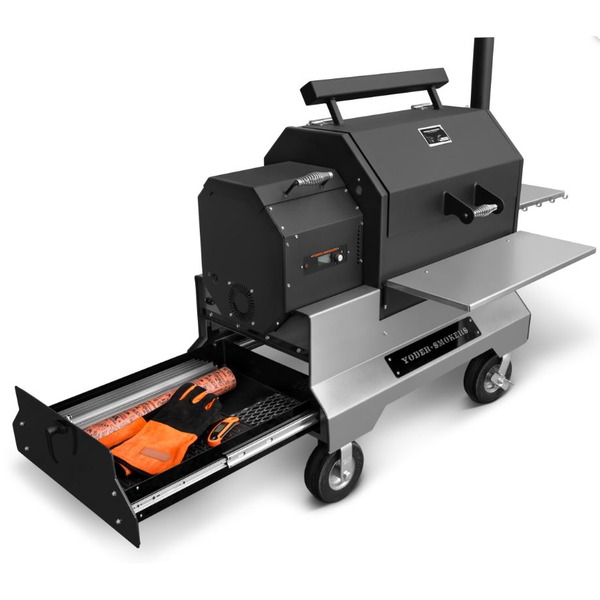 Yoder YS640s Silver Competition Wood-Fired Pellet BBQ with Drawer
