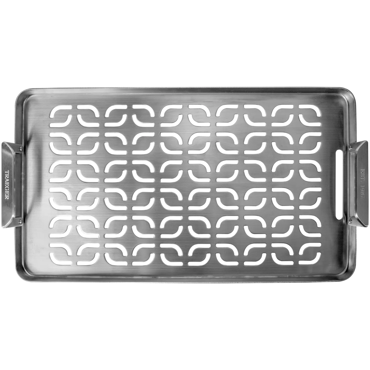 Traeger ModiFIRE Fish & Veggie Stainless Grill Tray, studio front